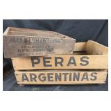 Alex D. Shaw Wooden Crate, Peras Argentinas Box