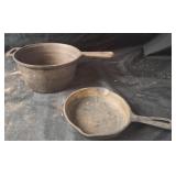 Cast Iron Dutch Oven, Skillet With Painted Design