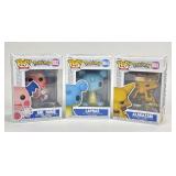 Funko Pops! Pokï¿½mon: Alakazam, Mr. Mime, & Lapras