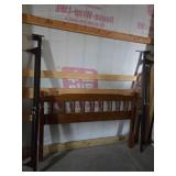 Maple Spindle Headboard with Metal Bed Rails