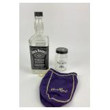 Jack Daniels Whiskey Bottle, Crown Royal Bag, &