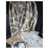 Upholstery Fabric With Floral, Geometric Patterns