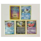 5 Pokï¿½mon vintage cards