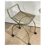 MCM rolling bar cart