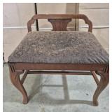 Upholstered Wood Stool 16 in. X 20 in. X 22 in. H