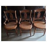 Wooden Chairs With Intricate Carved Backs