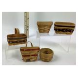 5 Miniature Longaberger Baskets