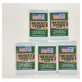 5 Sealed Desert Storm Trading Card Packs Vintage