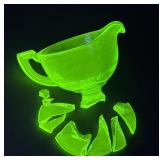 Uranium Glass Broken Cup