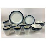 Mikasa Swirl Ombre Blue Dinnerware