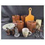 Wooden Canisters, Sunbeam Mixer, Kitchenware