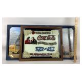 Coca-Cola Advertising Signs With Framed Art