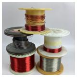 Spools Of Red And Silver Wire