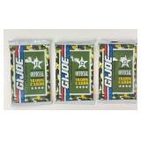 3 Sealed G.I. Joe Trading Card Packs Vintage NOS