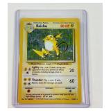 Pokï¿½mon vintage holographic Raichu card