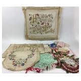Embroidered Textiles, Crochet Doilies, Linens