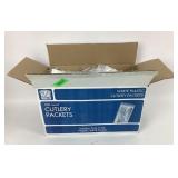 White Plastic Cutlery Packets