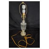 Crystal Table Lamp With Brass Accents