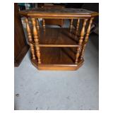 Wood Side Table With Octagonal Top