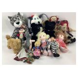 Stuffed Animals, Rag Dolls, Dog, Three Stooges, Po