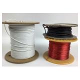 Quirk Wire Co. White, Black, Red Wire Spools