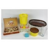 Housewares Tupperware, Weck Juice Jars, Basket,