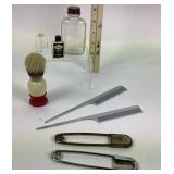 Barber Collection Shaving Brush, Combs, Pins,