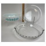 Pyrex Pie Dishes, Pyrex White Glass Bowl