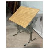 Slant top wood, metal drafting table