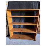 Wooden Bookshelf With Open Shelving
