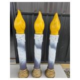 General Foam Plastic Candles With Embossed Poinset