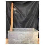 Galvanized Zinc Trough & Yardstick