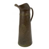 Hammered Copper Aztec Style Pitcher
