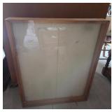 Wooden Display Case With Glass Front