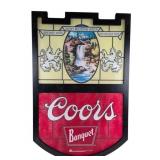 Coors Banquet Wall Sign With Stained Glass Design