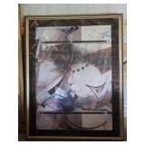 Abstract Art Print With Silver-Tone Frame
