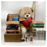 Books, Teddy Bear, Griffin Box, Garden Supplies