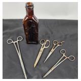 Surgical Scissors, Forceps, Father Johnï¿½s Medicine