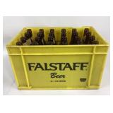 Falstaff Beer Crate With 24 Glass Bottles