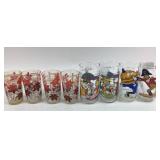 MCM Drinking Glasses With Floral Design, Flintston