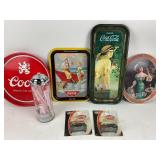 Coors beer tray, Pepsi and Coke Trays,  Glass