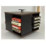 8-Track Tapes With Rotating Woodcase