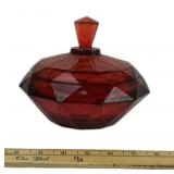 Viking Ruby Red Candy Dish With Lid