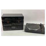 Sony Music Equipment Lot: Turn Table, Amplifier,