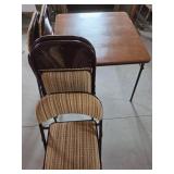 Folding Card Table With Upholstered Chairs