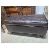 Vinyl Padded Storage Bench 17 in. X 38 in. X 18.5