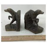 Cast Metal Dog Hunting Bookends