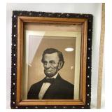 Abraham Lincoln Portrait With loose Wooden Frame