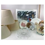 Robert Hinson Print, Ceramic cookie Jar, Plates, L