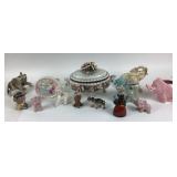 Elephant Chase, Nodimonte Ceramic Figurines, Plant